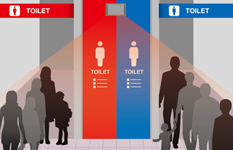 トイレの混雑状況案内